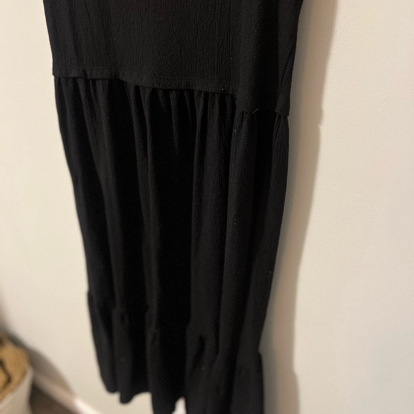 Anthropologie Saturday Sunday Tiered Textured Midi Dress Black - Picture 3 of 9
